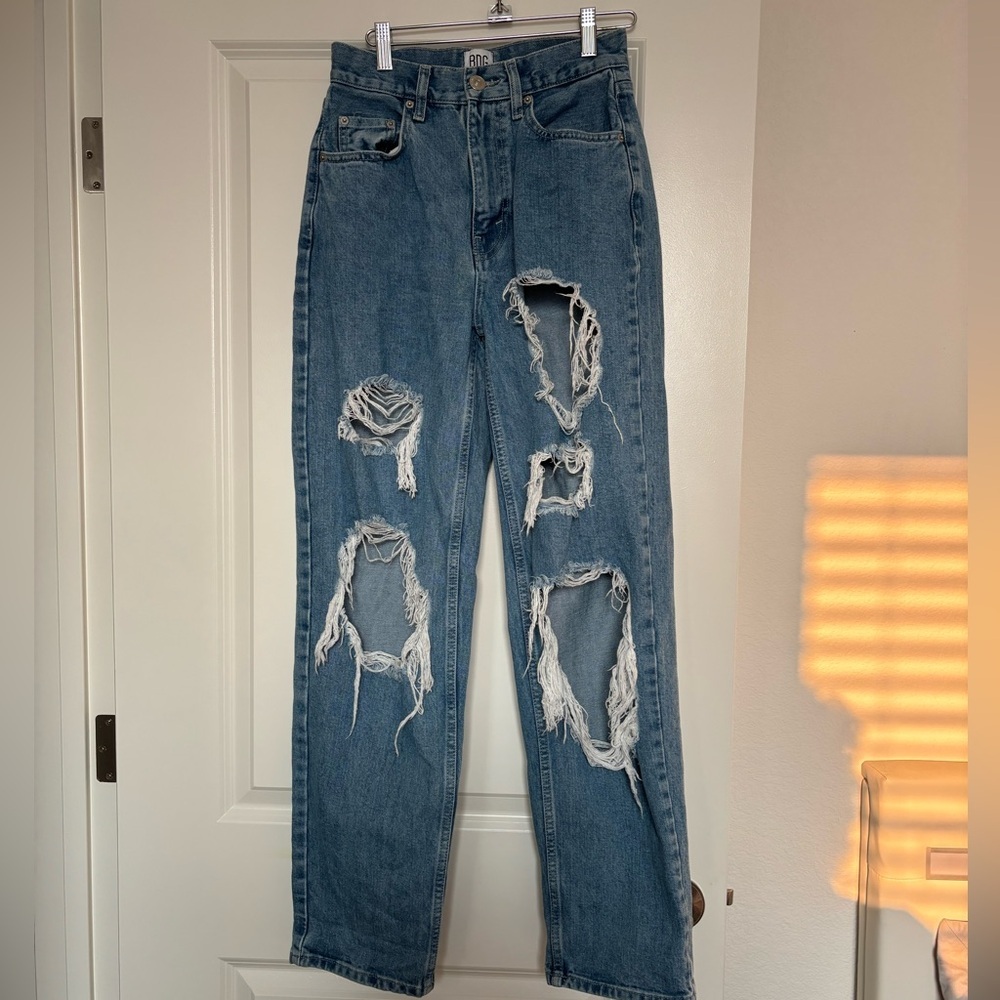 BDG High Rise Baggy Jeans Distressed Urban Outfitters Size 26